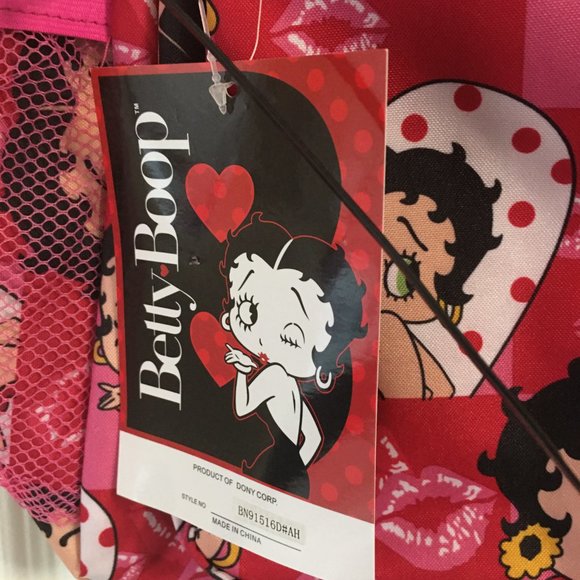 Betty Boop Brand New Pink Red Large Backpack Price is FIRM  14x15  BB1 - Picture 4 of 6